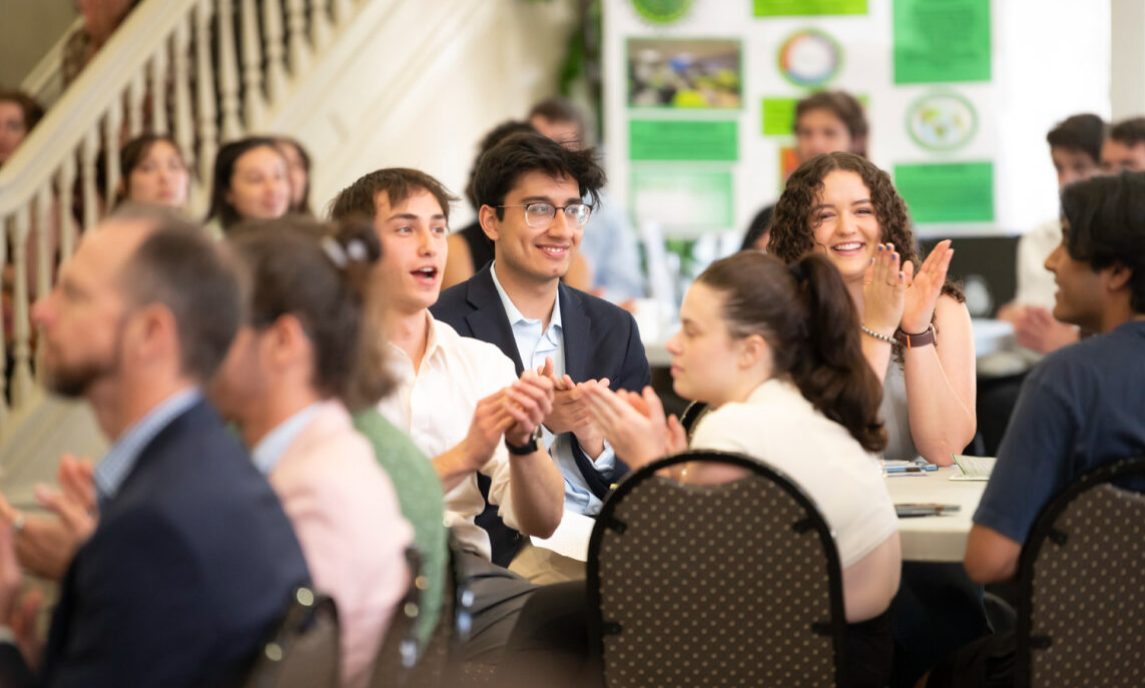 "Students cheer at 2023 Sustainability Awards Luncheon"
