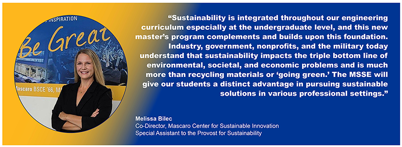 Melissa Bilec quote about the MSSE program