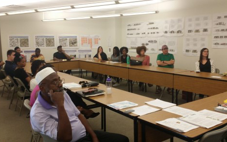 service-based learning course attendees in classroom