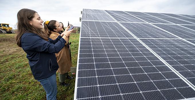 solar panels at Gaucho Solar Array