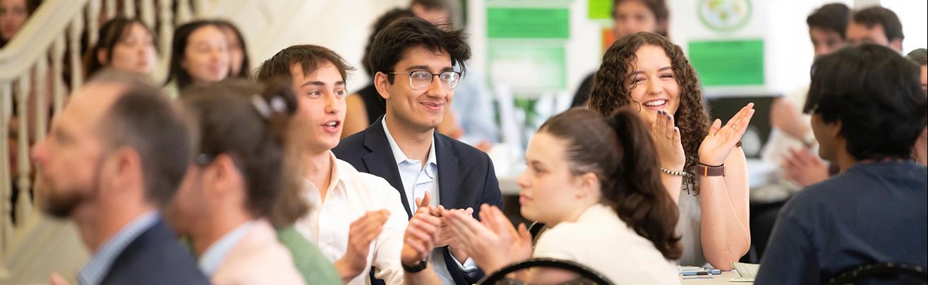 attendees of Sustainability Awards event seated around tables