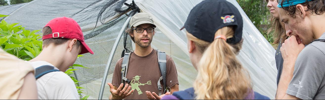 group gathered at Garfield community farm